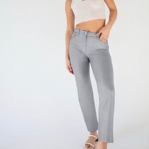 NWT Wilfred Melina Marble Grey Vegan Leather Pants, Size 16